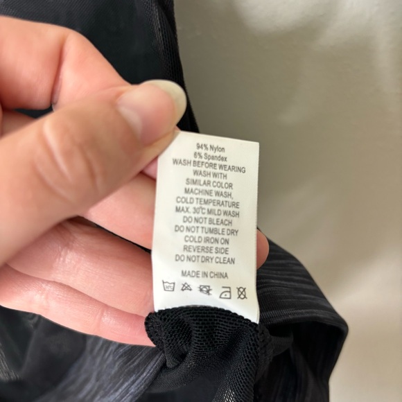 ZYIA Active Women's Calm Luxe High Neck Mesh Tank Top Polka Dot Black XS - Picture 5 of 7